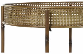 Βοηθητικό Τραπέζι DKD Home Decor 59 x 59 x 50 cm Φυσικό Μέταλλο