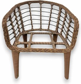 Σετ Κήπου Καφέ / Κρεμ FRIBOR 120x56x78