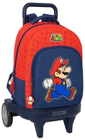 Σχολική Τσάντα Super Mario Trick Κόκκινο Σκούρο μπλε 33 x 45 x 22 cm