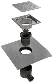 Easy Drain ΣΙΦΟΝΙ AQUA QUATTRO ΜΕ ΕΞΟΔΟ Ø40 ΚΑΙ ΣΧΑΡΑ 10x10cm EASY DRAIN KANEL-497.070042