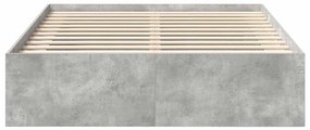 vidaXL Πλαίσιο Κρεβατιού Γκρι Σκυροδέματος 120x190 εκ. Small Double