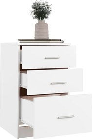 vidaXL Κομοδίνο Λευκό 40 x 40 x 63 εκ. από Επεξεργασμένο Ξύλο