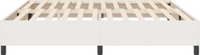 vidaXL Κρεβάτι πλατφόρμα Κρεμ 200 x 200 cm Υφασμάτινο Κορντουρά