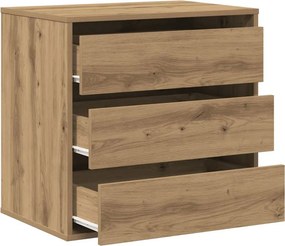 vidaXL Συρταριέρα Γωνιακή Αρτισιανή Δρυς 60x41x58 εκ. Επεξεργ. Ξύλο