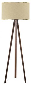 Megapap Φωτιστικό Δαπέδου Rosling Mdf/Ύφασμα Pvc Καρυδί/Μπεζ 38x21x140εκ.