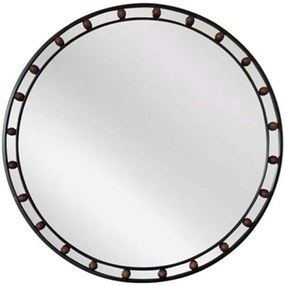 Καθρέπτης Τοίχου Dia 661-2009 80x3x80cm Black Artekko Μέταλλο,Γυαλί