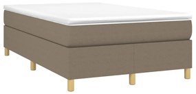 Κρεβάτι Boxspring με Στρώμα Taupe 120x200 εκ. Υφασμάτινο - Μπεζ-Γκρι