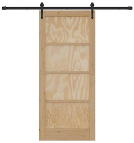 vidaXL Συρόμενη Πόρτα Άλλο ORKDAL Φυσικό και μαύρο 86 x 198.5 cm