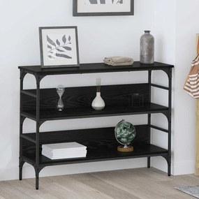 vidaXL Τραπέζι κονσόλας Μαύρη δρυς 100 x 32 x 75 εκ Επεξεργασμένο ξύλο