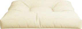 vidaXL Μαξιλάρι Παλέτας Κρεμ 70 x 70 x 12 εκ. Υφασμάτινο