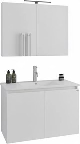 Drop Verona 75 White Gloss 77x47 - Πάγκος με Νιπτήρα &amp; Κρυφοντουλαπο