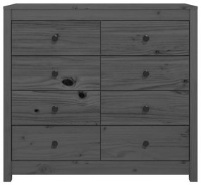 vidaXL Βοηθητικό Ντουλάπι Γκρι 100x40x90 εκ. από Μασίφ Ξύλο Πεύκου