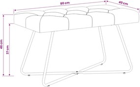 vidaXL Πάγκος με κουμπωτές επιφάνειες Μπλε 80 x 40 x 46 εκ. Ύφασμα