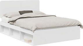 vidaXL Σκελετός Κρεβατιού Λευκό 140 x 190 cm Στερεά ξυλεία πεύκου