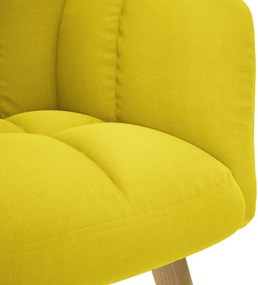 vidaXL Πολυθρόνα Relax Ανοιχτό Κίτρινο Υφασμάτινη