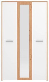 Ντουλάπα Varadero 3K1O Artisan Oak - Λευκό - Artisan Oak 119x53x203,5 εκ. 119x53x203.5 εκ.