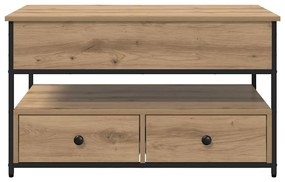 vidaXL Τραπεζάκι σαλονιού με συρτάρι Artisan Oak 85 x 50 x 50 εκ.