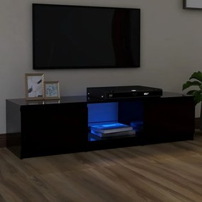 vidaXL Έπιπλο Τηλεόρασης με LED Μαύρο 140x40x35,5 εκ.