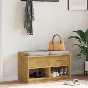 vidaXL Πάγκος διαδρόμου &quot;SANDNES&quot; 87x40x50 εκ. Πεύκο μασίφ ξύλο