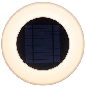 Φωτιστικό Τοίχου - Απλίκα Ηλιακή Wally 39 Disk LUMWLD039XXSPNW Φ39x8cm Led 200Lm 3500K White New Garden