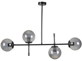 Φωτιστικό Οροφής - Ράγα Favori 941RTN1235 90x15x65cm 4xE27 40W Black Opviq
