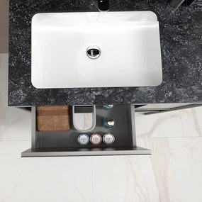 Martin Eriete 100 Ruby Anthracite Plywood - Πάγκος με Νιπτήρα &amp; Καθρέπτη Led