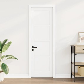 vidaXL Εσωτερική Πόρτα 'ORKDAL' Λευκή 61x198.5x4 εκ. Μασίφ Ξύλο Πεύκου