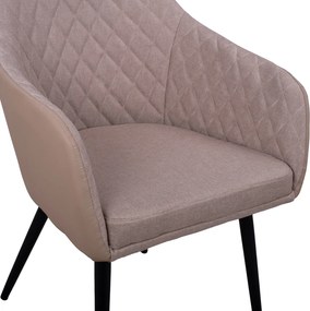 ΠΟΛΥΘΡΟΝΑΚΙ CHARLES HM8522.07 ΜΕ ΥΦΑΣΜΑ ΜΠΕΖ &amp; PU ΜΠΕΖ 57x63x83Υ εκ.