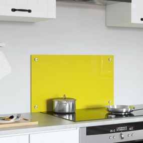 vidaXL Κίτρινο Πλακάκι Κουζίνας 70x40x0,6 cm από Σκληρυμένο Γυαλί