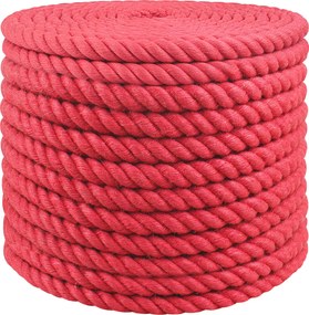 vidaXL Σχοινί Από Τζute 16 mm Κόκκινο 100% Τζούτα Tossa