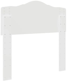 vidaXL Κεφαλάρι με κεφαλάρι Λευκό 75 cm Επεξεργασμένο ξύλο