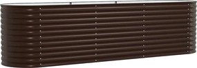 vidaXL Ανεβασμένο Κρεβάτι Καφέ 320 x 80 x 81 cm Ατσάλι
