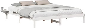 vidaXL Σκελετός Κρεβατιού Λευκό 200 x 200 cm Στερεά ξυλεία πεύκου