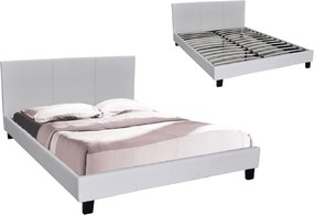 WILTON Κρεβάτι Διπλό, για Στρώμα 150x200cm, PU Άσπρο   1τμχ