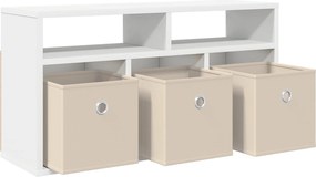 vidaXL Χαμηλό γραφείο με συρτάρι Λευκό 72 x 22,5 x 38 εκ