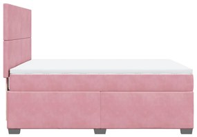 ΚΡΕΒΑΤΙ BOXSPRING ΜΕ ΣΤΡΩΜΑ ΡΟΖ 160X200 ΕΚ. ΒΕΛΟΥΔΙΝΟ 3290953