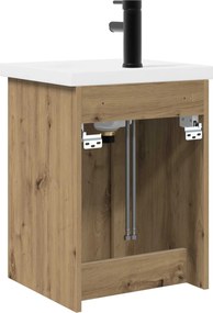 vidaXL Μονάδα μπάνιου με βρύση Artisan Δρυς 42 x 40 x 74,5 εκ