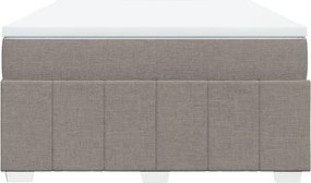 vidaXL Κρεβάτι Boxspring με Στρώμα Taupe 140x190 εκ. Υφασμάτινο