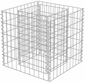 vidaXL Συρματοκιβώτιο-Γλάστρα Υπερυψωμένη 50x50x50 εκ. Γαλβ. Χάλυβας