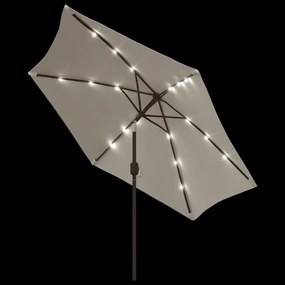 Ομπρέλα Κρεμαστή με LED Λευκό της Άμμου 3 μ. - Λευκό