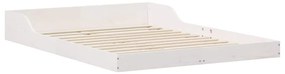 vidaXL Σκελετός Κρεβατιού Λευκό 140 x 190 cm Μασίφ ξύλο πεύκου