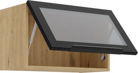 Κρεμαστή βιτρίνα Universal 60 GUS 36 MDF 1F-Φυσικό – Μαύρο