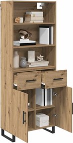 vidaXL Highboard 2 pcs Artisan Oak 69,5 x 34 x 180 εκ.