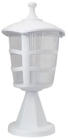 ZARDIN 203-0238 Vintage Επιδαπέδιο Φωτιστικό Φαναράκι Μονόφωτο 1 x E27 IP44 Λευκό Πλαστικό Σώμα-Μ17 x Π17 x Υ34cm Globostar-203- 203-0238