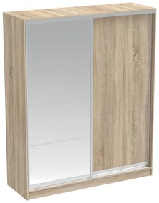 Intrahome Ντουλάπα δίφυλλη συρόμενη με καθρέφτη Aparador Intrahome σε sonoma απόχρωση 180x60x220εκ | SKU: INTRAPA-472111163