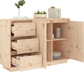 vidaXL Ντουλάπι 111x34x75 εκ. από Μασίφ Ξύλο Πεύκου