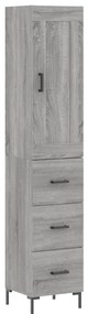 vidaXL Μπουφές Sonoma Γκρι 34,5 x 34 x 180 εκ. από Επεξεργασμένο Ξύλο