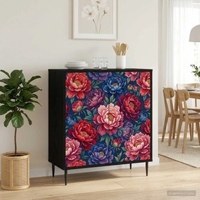 vidaXL Πλαϊνό γραφείο AACHEN Μαύρη Δρυς 69 x 33 x 76 εκ.