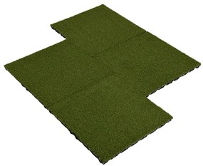 vidaXL Πλακάκια Συνθετικού Χλοοτάπητα 4 τεμ. 50x50x2,5 εκ. Καουτσούκ