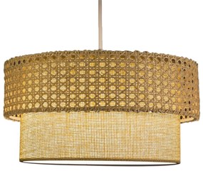 Κρεμαστό Φωτιστικό Οροφής C7629.01 Rattan Μπέζ - Καφέ Φ50x70εκ. 50x50x70 εκ.